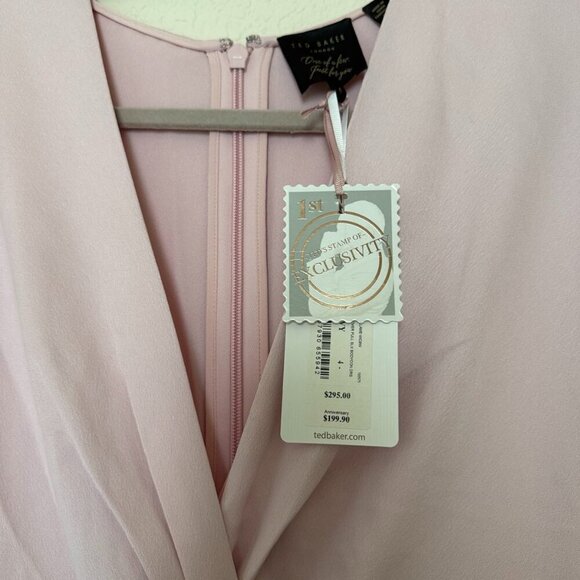 TED BAKER LONDON | NWT Ellame Sheath Wrap Bodycon Dress Size 4 (US 10-12) - Picture 4 of 16